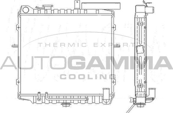 Autogamma 105261 - Радіатор, охолодження двигуна autocars.com.ua