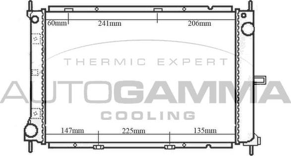 Autogamma 105263 - Радіатор, охолодження двигуна autocars.com.ua