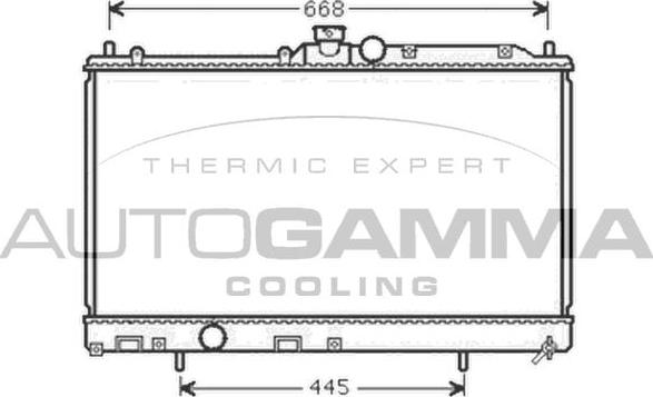 Autogamma 105397 - Радіатор, охолодження двигуна autocars.com.ua