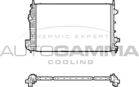Autogamma 105449 - Радіатор, охолодження двигуна autocars.com.ua