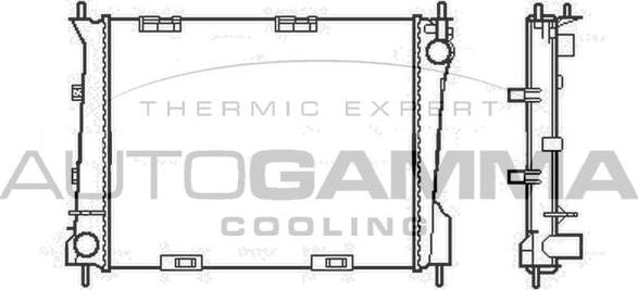 Autogamma 105468 - Радіатор, охолодження двигуна autocars.com.ua