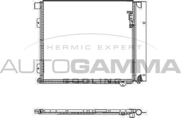 Autogamma 105545 - Конденсатор, кондиціонер autocars.com.ua