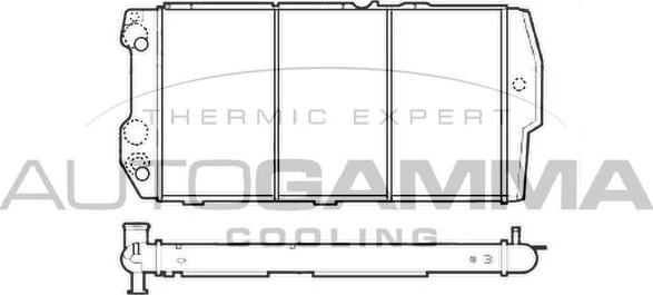 Autogamma 105571 - Радіатор, охолодження двигуна autocars.com.ua