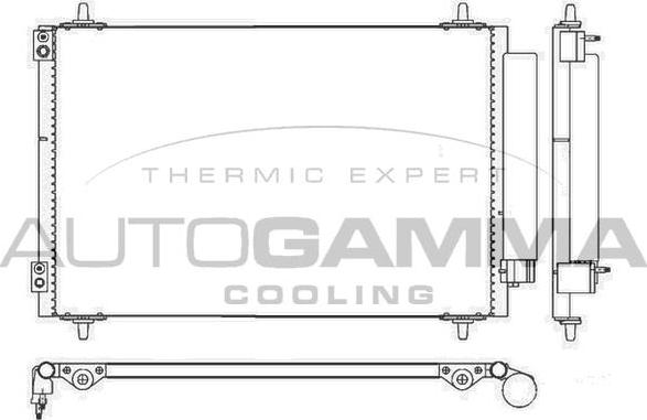 Autogamma 105577 - Конденсатор, кондиціонер autocars.com.ua