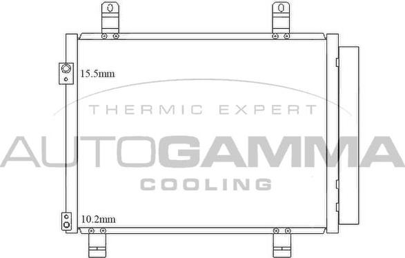Autogamma 105587 - Конденсатор, кондиціонер autocars.com.ua