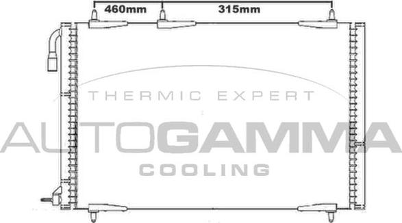 Autogamma 105589 - Конденсатор, кондиціонер autocars.com.ua