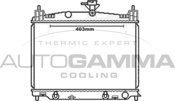 Autogamma 105606 - Радіатор, охолодження двигуна autocars.com.ua