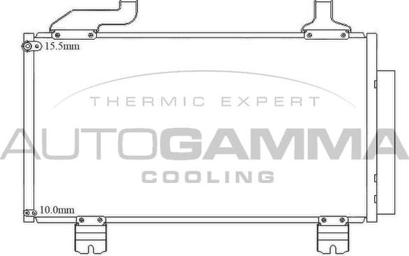 Autogamma 105615 - Конденсатор, кондиціонер autocars.com.ua