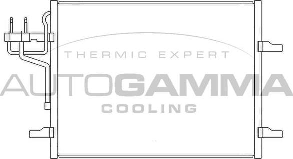 Autogamma 105617 - Конденсатор, кондиціонер autocars.com.ua