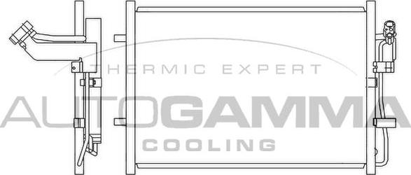 Autogamma 105618 - Конденсатор, кондиціонер autocars.com.ua