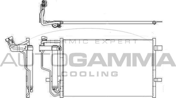 Autogamma 105619 - Конденсатор, кондиціонер autocars.com.ua