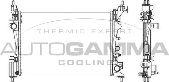 Autogamma 105624 - Радіатор, охолодження двигуна autocars.com.ua