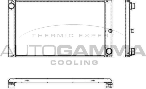 Autogamma 105657 - Радіатор, охолодження двигуна autocars.com.ua