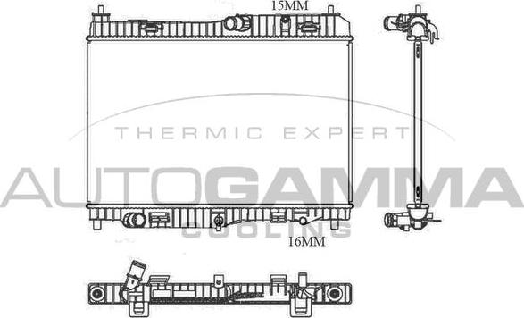 Autogamma 105685 - Радіатор, охолодження двигуна autocars.com.ua