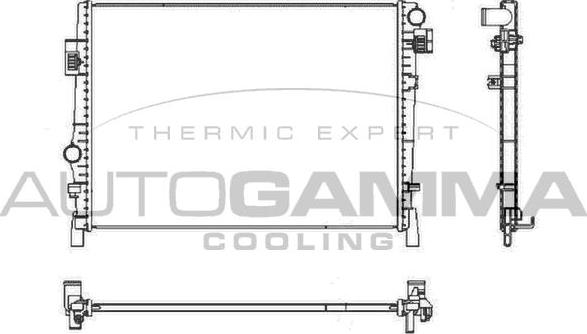 Autogamma 105693 - Радіатор, охолодження двигуна autocars.com.ua