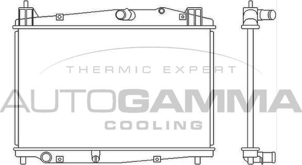 Autogamma 105695 - Радіатор, охолодження двигуна autocars.com.ua