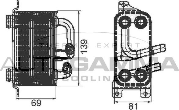 Autogamma 105762 - Масляний радіатор, рухове масло autocars.com.ua