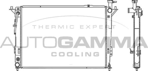 Autogamma 105842 - Радіатор, охолодження двигуна autocars.com.ua