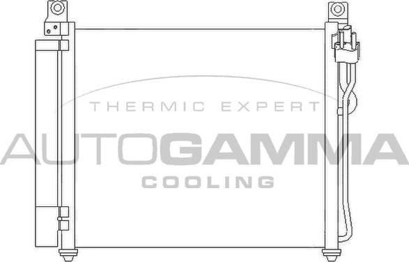 Autogamma 105858 - Конденсатор, кондиціонер autocars.com.ua