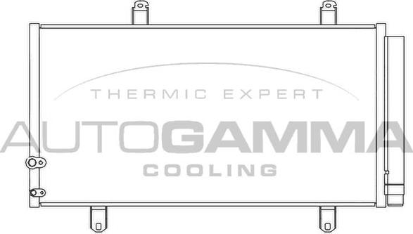 Autogamma 105867 - Конденсатор, кондиціонер autocars.com.ua