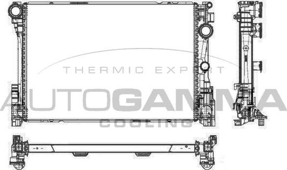 Autogamma 105916 - Радіатор, охолодження двигуна autocars.com.ua