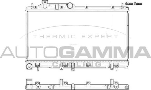 Autogamma 105932 - Радіатор, охолодження двигуна autocars.com.ua