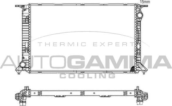 Autogamma 105984 - Радіатор, охолодження двигуна autocars.com.ua