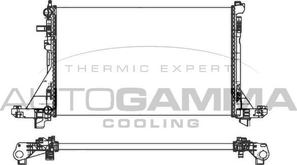 Autogamma 107004 - Радіатор, охолодження двигуна autocars.com.ua