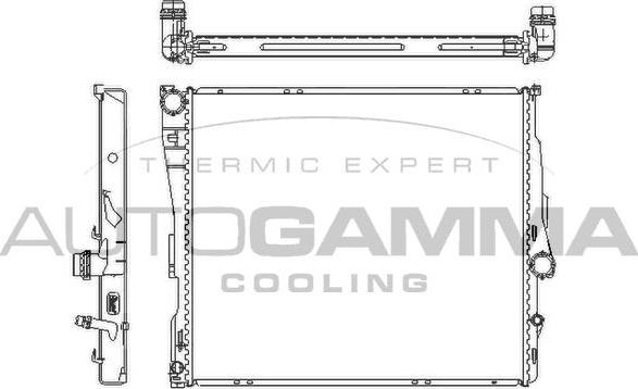 Autogamma 107008 - Радіатор, охолодження двигуна autocars.com.ua