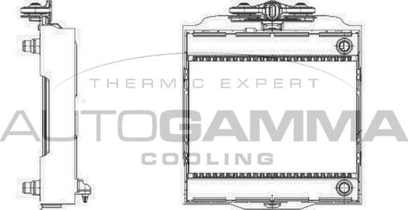 Autogamma 107010 - Радіатор, охолодження двигуна autocars.com.ua