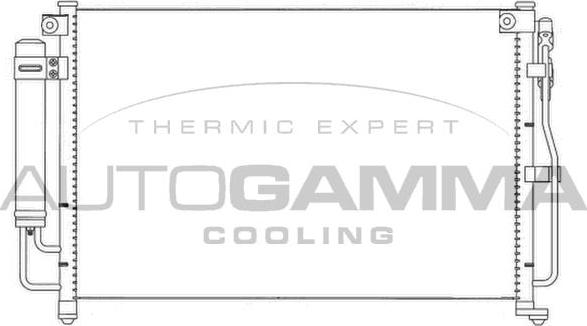 Autogamma 107075 - Конденсатор, кондиціонер autocars.com.ua