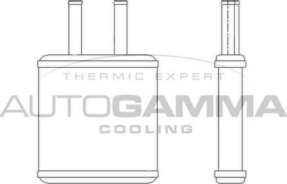 Autogamma 107078 - Теплообмінник, опалення салону autocars.com.ua