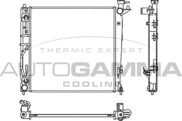 Autogamma 107120 - Радіатор, охолодження двигуна autocars.com.ua