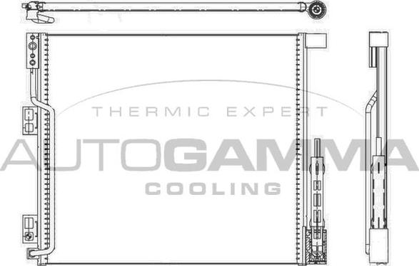 Autogamma 107154 - Конденсатор, кондиціонер autocars.com.ua