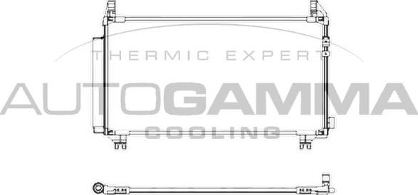 Autogamma 107177 - Конденсатор, кондиціонер autocars.com.ua
