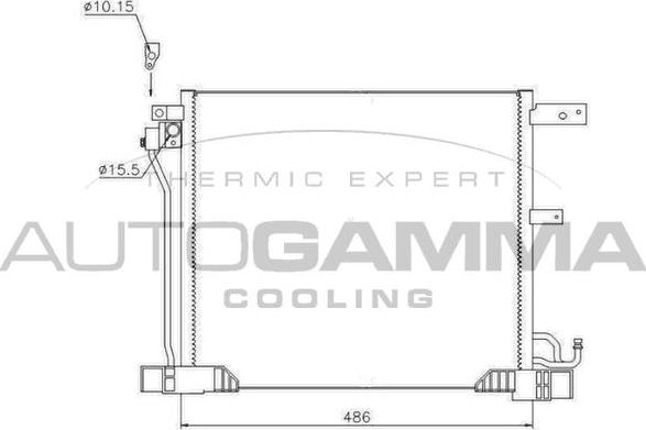 Autogamma 107186 - Конденсатор, кондиціонер autocars.com.ua