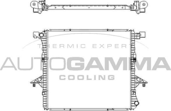 Autogamma 107244 - Радіатор, охолодження двигуна autocars.com.ua