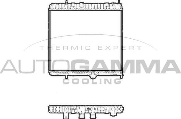 Autogamma 107254 - Радіатор, охолодження двигуна autocars.com.ua