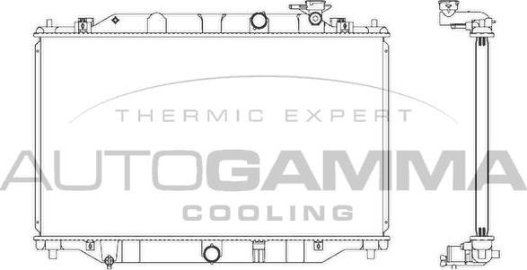 Autogamma 107273 - Радіатор, охолодження двигуна autocars.com.ua