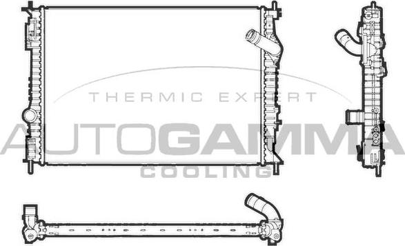 Autogamma 107278 - Радіатор, охолодження двигуна autocars.com.ua