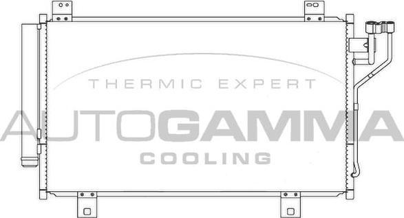 Autogamma 107343 - Конденсатор, кондиціонер autocars.com.ua