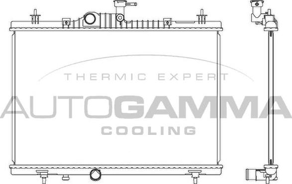 Autogamma 107352 - Радиатор, охлаждение двигателя autodnr.net