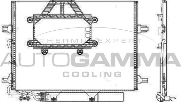 Autogamma 107356 - Конденсатор, кондиціонер autocars.com.ua