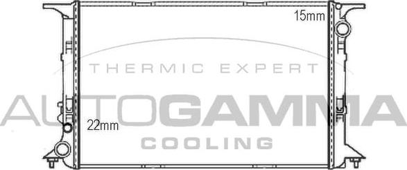 Autogamma 107403 - Радіатор, охолодження двигуна autocars.com.ua