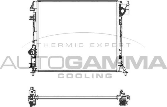 Autogamma 107438 - Радіатор, охолодження двигуна autocars.com.ua