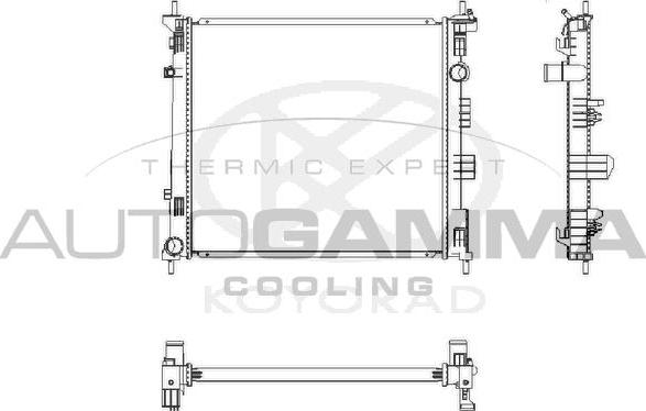 Autogamma 107461 - Радіатор, охолодження двигуна autocars.com.ua