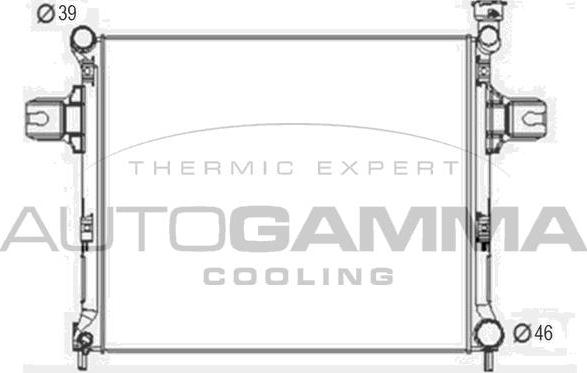 Autogamma 107462 - Радіатор, охолодження двигуна autocars.com.ua