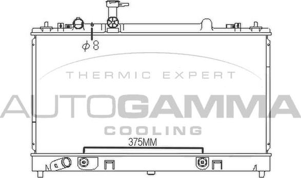 Autogamma 107476 - Радіатор, охолодження двигуна autocars.com.ua