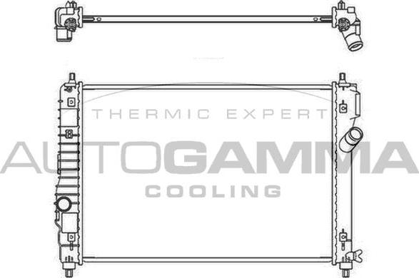 Autogamma 107480 - Радіатор, охолодження двигуна autocars.com.ua