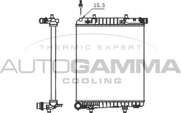 Autogamma 107620 - Радіатор, охолодження двигуна autocars.com.ua